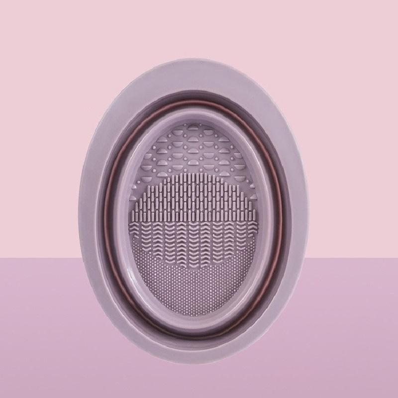 Makeup Brush Cleaner Set Beauty Egg Cleaning Magic Folding Silicone Scrubber Bowl Powder Puffs