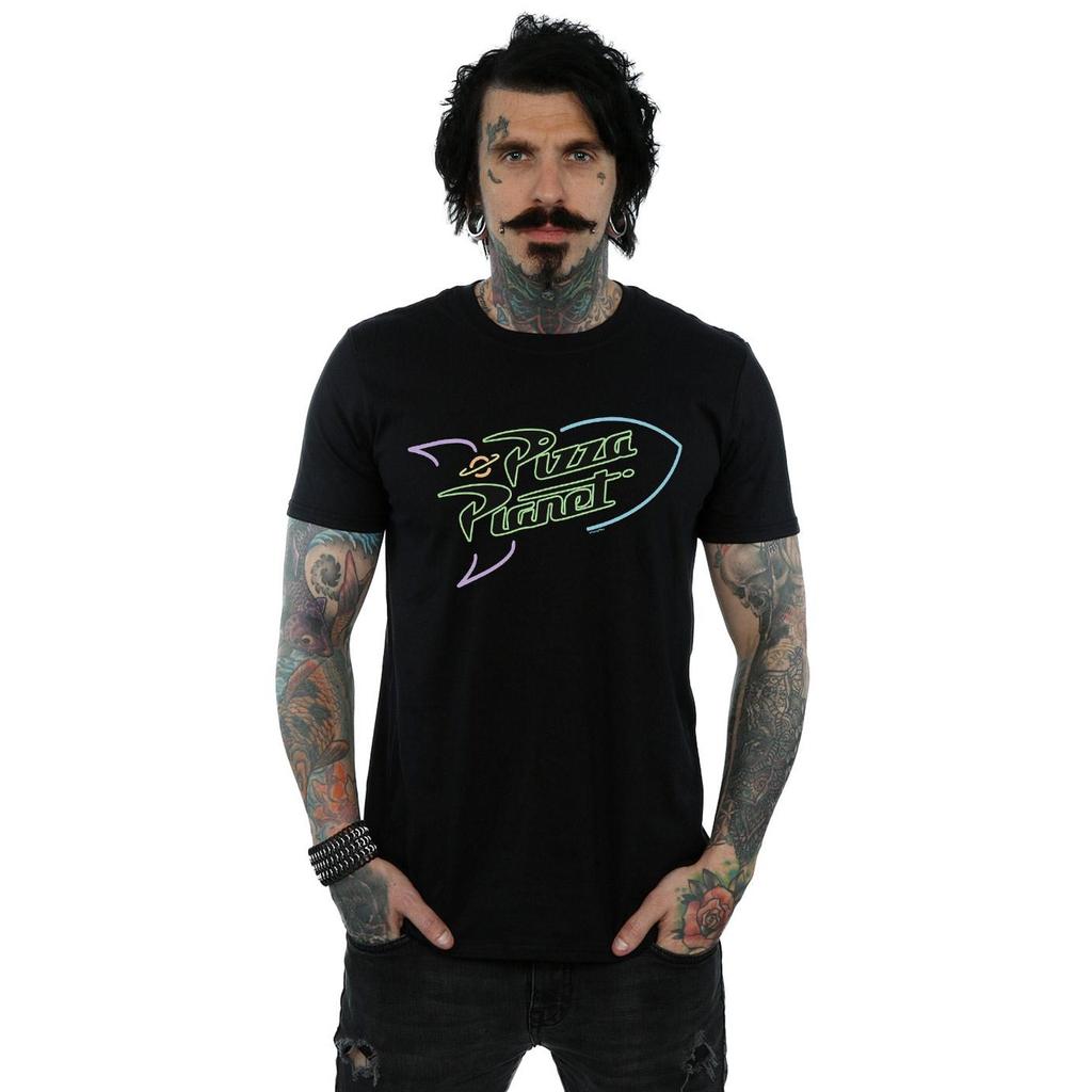 Disney Herren Toy Story Neon Pizza Planet T-Shirt