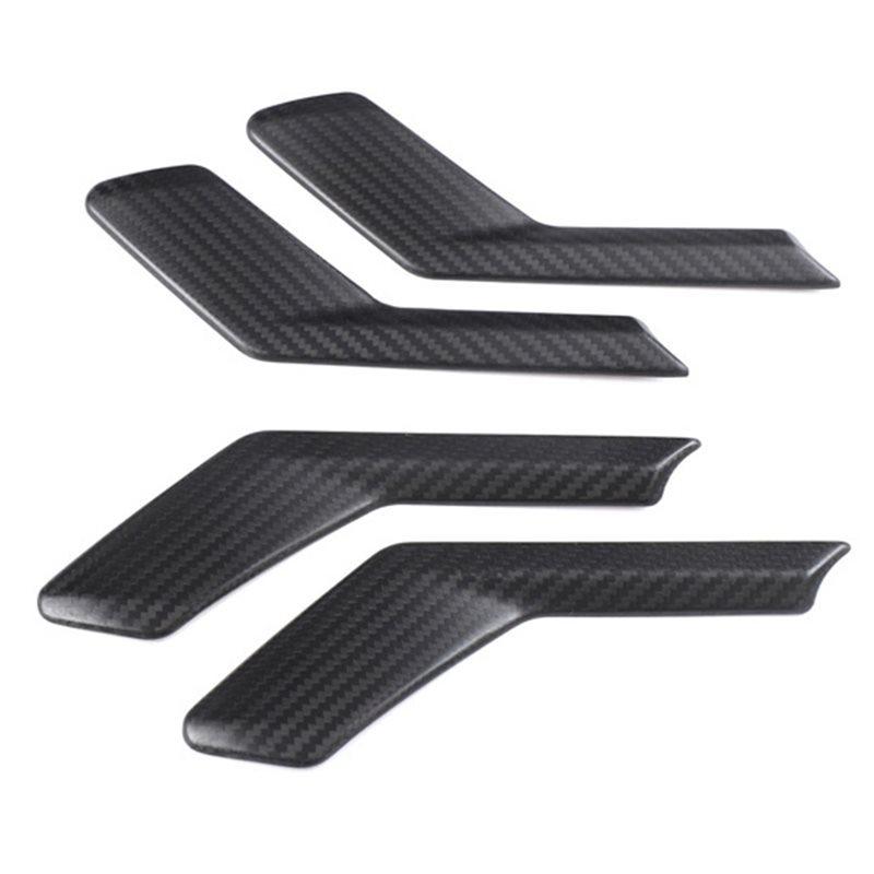 

Trim Sticker 4Pcs Real Carbon Fiber Car Inner Door Handle Cover For BMW 5 Series G60 2024-2026 Interior Glossy Black Glossy