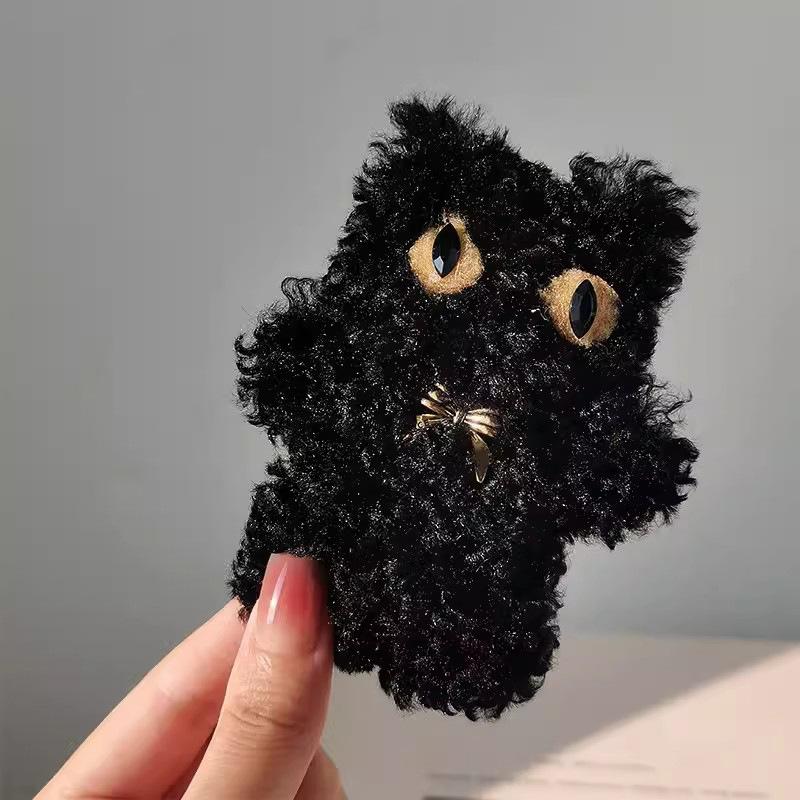 

Brown Bear Adorable Hair Clip Soft And Fluffy Cartoon Hairpin For Girls Autumnwinter Accessory Bear StyleA