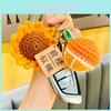 Creative Plush Crochet Sunflower Keychain Adorable Bag Charm Gift For Exams