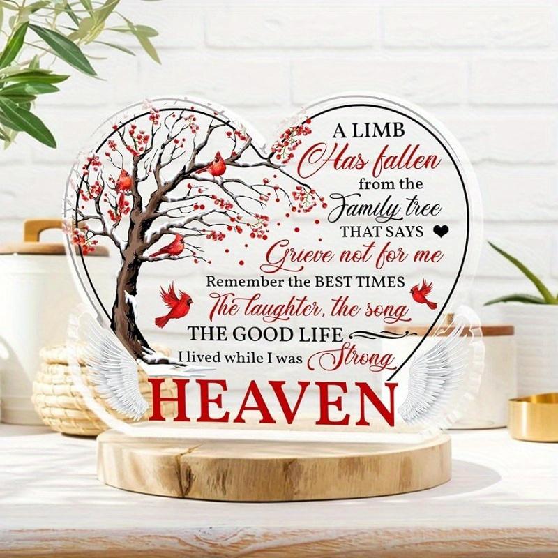 Memorial Gift for Loss of Loved One, Sympathy Gifts, in Loving Memory Custom Shape Acrylic Block, Remembrance Bereavement Gift for Loss of Mom Dad 13*10cm