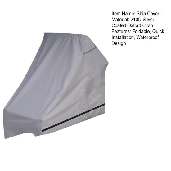 Ship Cover 210D Oxford Cloth Foldable Dust Cover UV-Proof Waterproof Design Easy Installation Yacht Transportation Cover