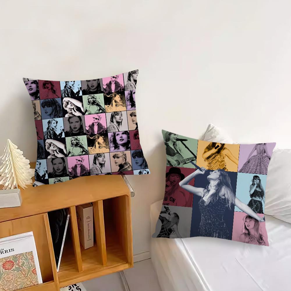 Případ na polštář Singer T-Taylor-S-Swift-ES T-TTPD Obývací pokoj Čelo postele Kancelářský polštář Ložnice Polštář Pohovka Čas na zdřímnutí Povlak na polštář