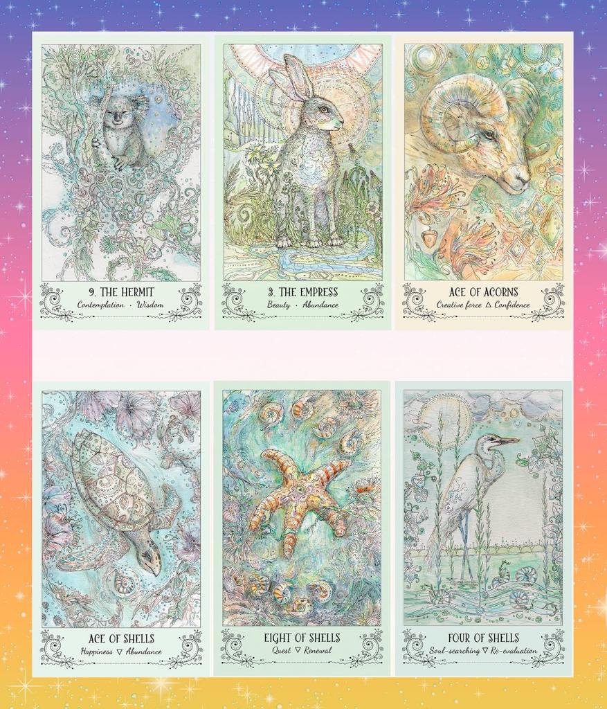 Spiritsong Tarot Cards for with Japanese by lulucouture Tarot Beginners, Animals, Instructions, [Authentic]