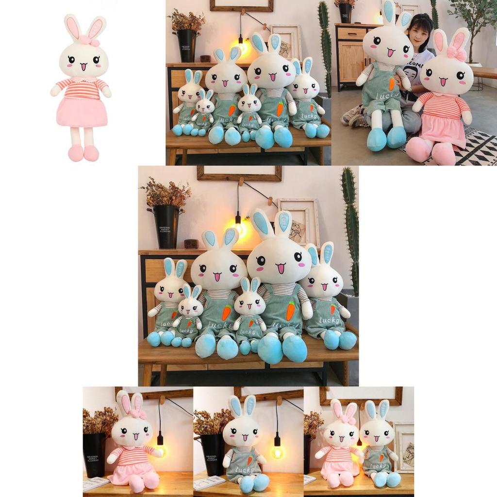 Adorable Sweet Couple Bunny Plush Toy Cuddly Rabbit Stuffed Animal Birthday Gift