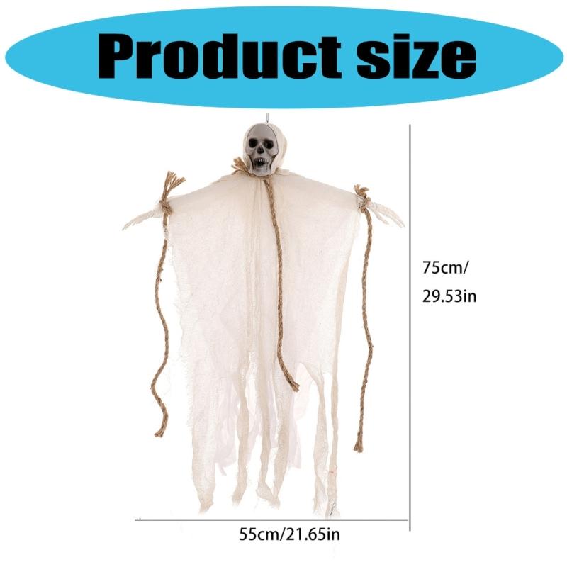 2pcs Skull Specter Ornament Halloween Hanging Specter Skeletons Specter For Outdoor Indoor Decoration