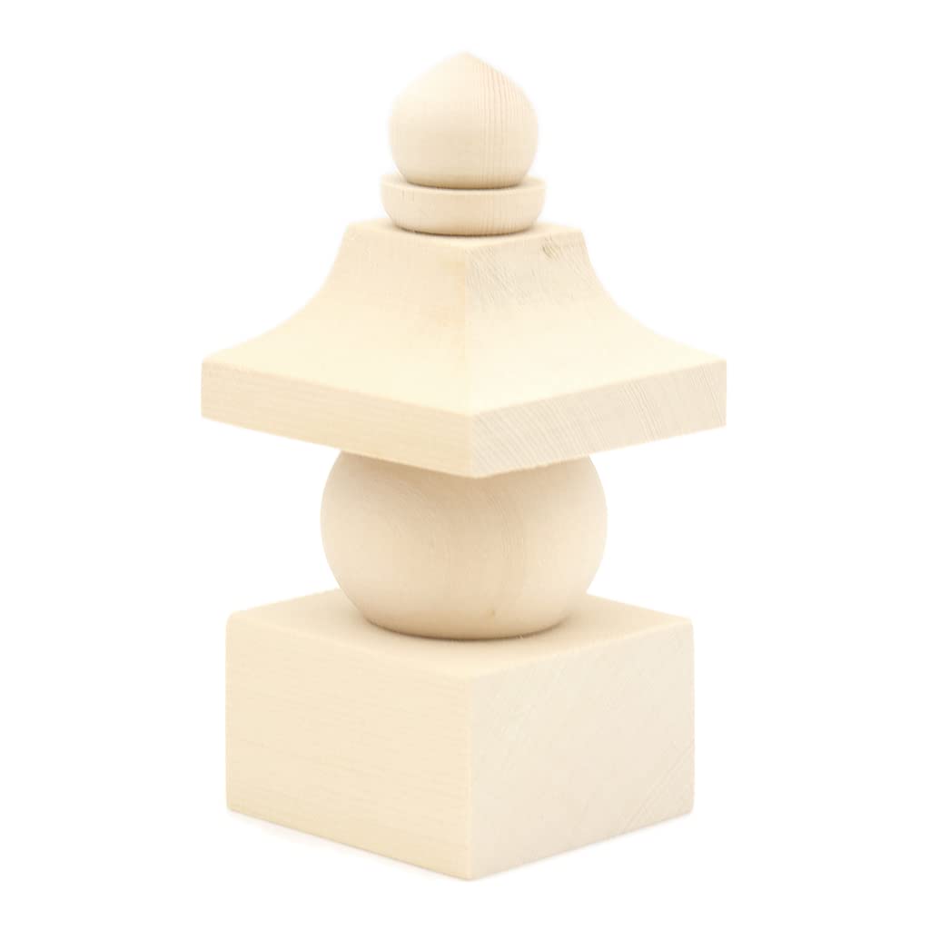 

special Buddhist statue Five ring pagoda height width depth Cypress wooden carved Buddhist altar fittings 28069 Kurita s [Dharma instrument] (total