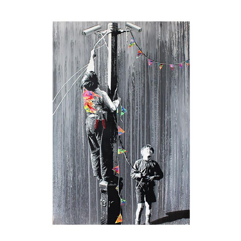 Banks Graffiti Art Canvas Painting Modern Street Pop Art On the Wall Cuadros Pictures for Living Room Home Decoration
