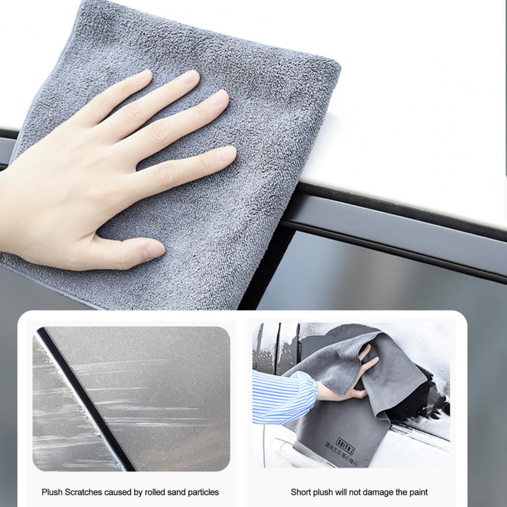 SUITU ST-9000-5A 30x40CM Soft Coral Fleece Suede Cleaning Cloth Super Water-Absorbent Towel for Car, Home