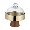 Elegant Wooden Cake Stand with Glass Cover for Desserts And Pastries