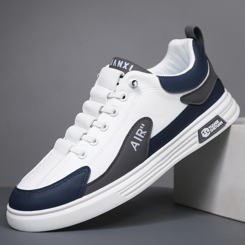 

Мужская обувь весна и осень дышащая обувь новая универсальная спортивная и повседневная обувь на плоской подошве белые кеды мужская рабочая модная обувь 44