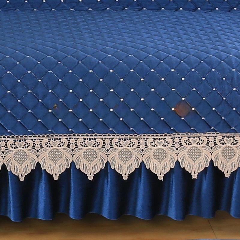 High End Lace Sofa Cushion All Seasons Three Person Anti Slip Seat Cushion Modern Sofas Cover Dust Proof Universal Towel Home Decoration