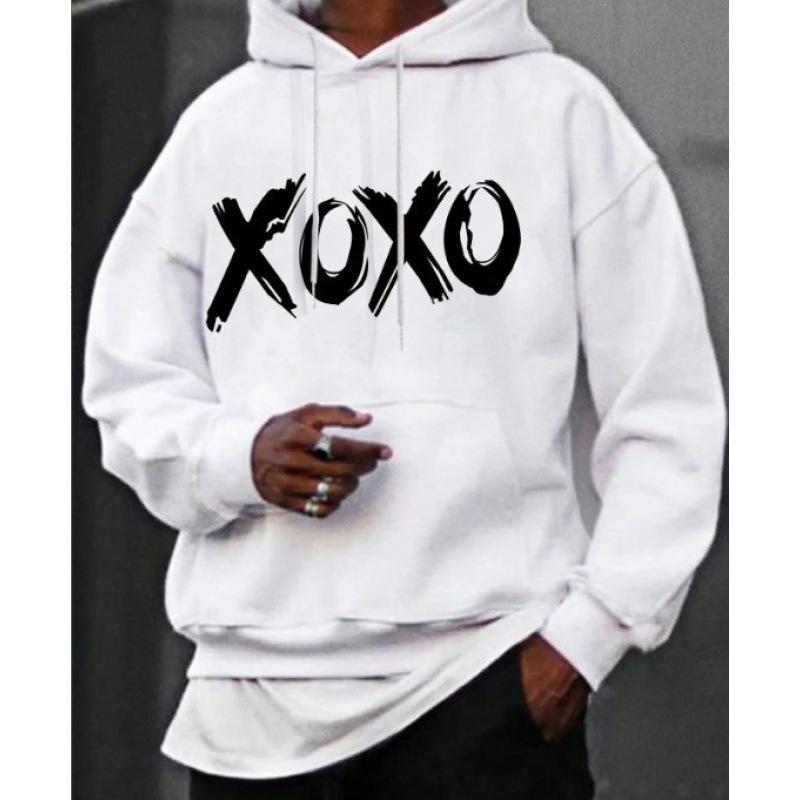 The new printed men's and women's same versatile hooded sweater is provided.