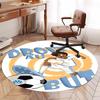 Olympique de Marseille Printed Round Rug Carpet Chair Rug Area Rug Entryway Doormats,for Office Chair Living Room Bedroom Kitchen Room.