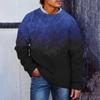 Men's Print Faux Sweater, Crewneck Sweatshirt, Loose Long-sleeved Top