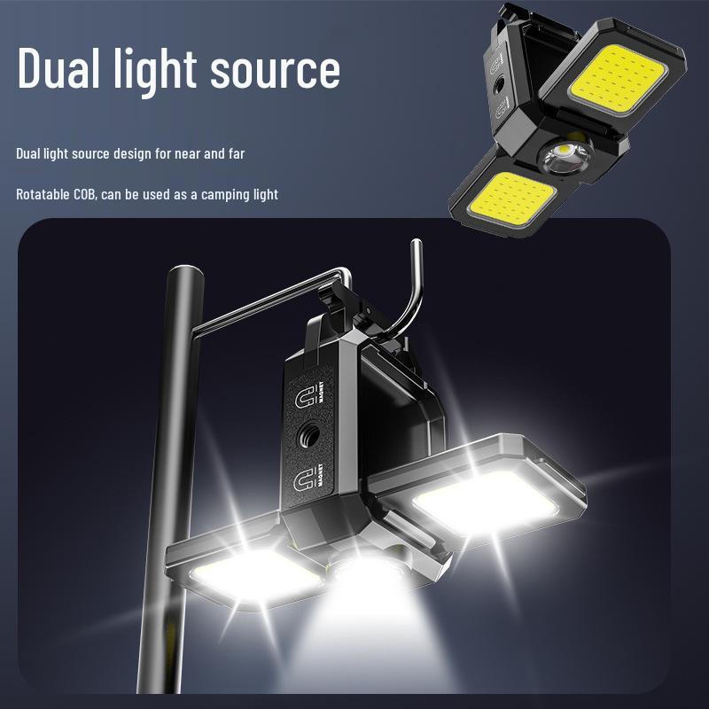 Double-Sided Magnetic Keychain Light: Super Bright, Durable, Multi-Functional for Camping & Outdoor Use