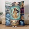 1 stuks Pocahontas Avontuur Collage Flanellen Deken Zacht Warm Plaid voor Slaapkamer Woonkamer Bed Reizen Kamperen Picknick Cadeau. M07220125