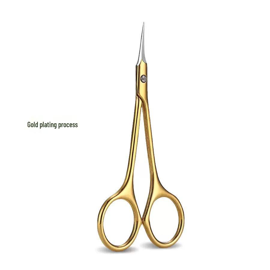 Russian-Style Stainless Steel Cuticle Nippers & Eyebrow Trimmers - Pointed Tip Beauty Scissors