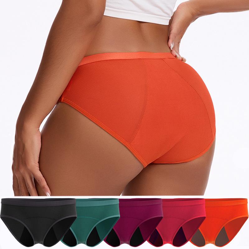 Cross-Border Plus Size Leakproof Postpartum Period Panties - Low Waist Seamless Women's Briefs