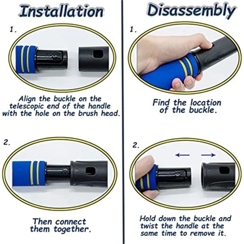 3 In 1 Detachable Car Snow Shovel Ice Scraper Car Snow Scraper and Brush Extendable with Foam Grip Perfect for Winter Defrosting