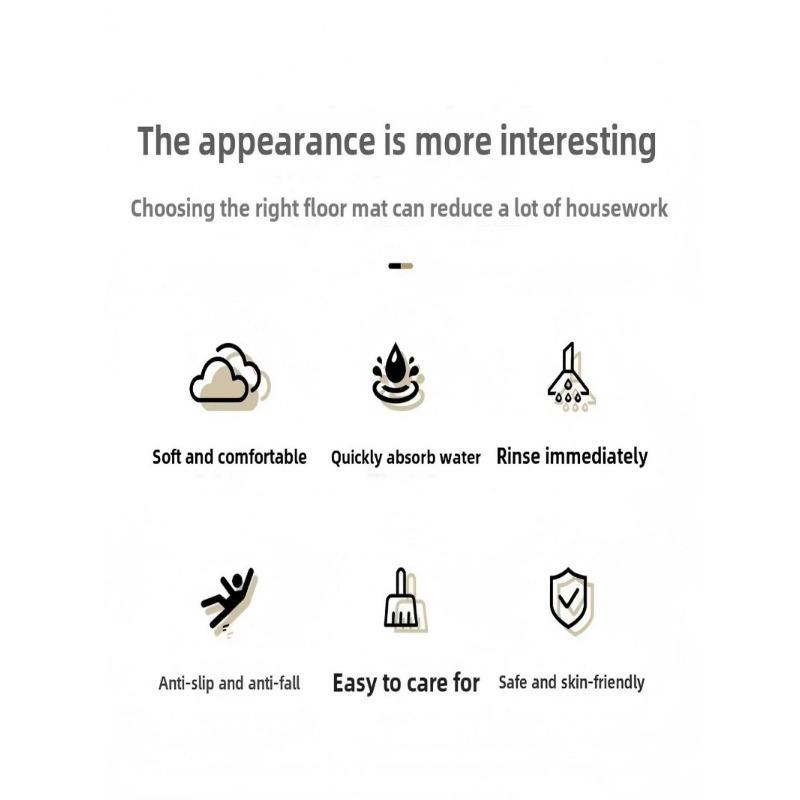 French diatom mud suction quick drying toilet floor mat toilet mat