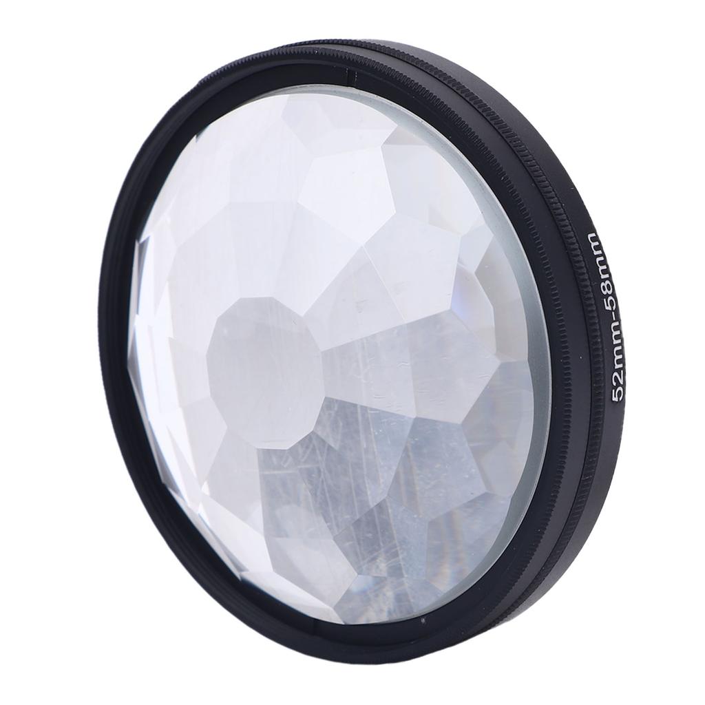 58mm Kaleidoskopfilter Spezialeffekte Kamerafilter mit 52MM-58MM Adapterring Kompatibel mit