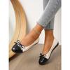 Color-blocking Bow Lazy Shoes 2025 Autumn New Flat Sole One-foot Shallow Shoe Women