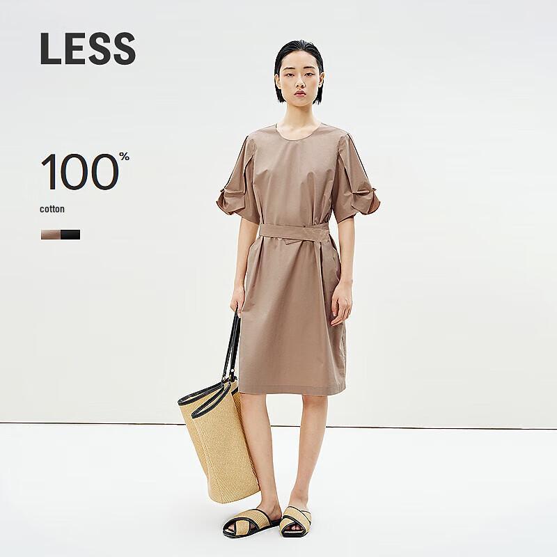 LESS 2025 Summer Midi Short-Sleeve Dress S