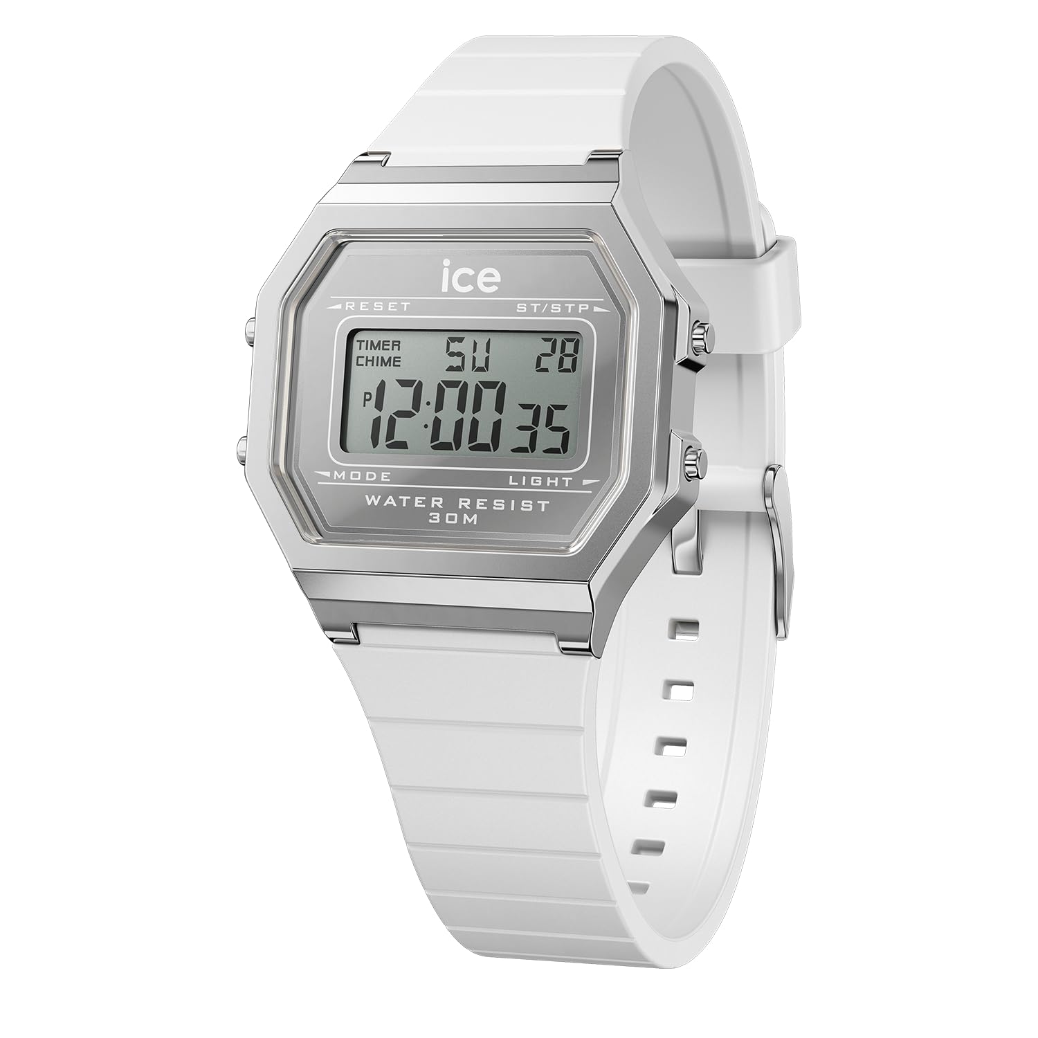 

Авторизованный дистрибьютор [Ice-watch] Часы Ice watch мужские и женские 022734 ICE цифровые ретро металлические серебристые зеркальные белые маленькие 32 мм цифровые