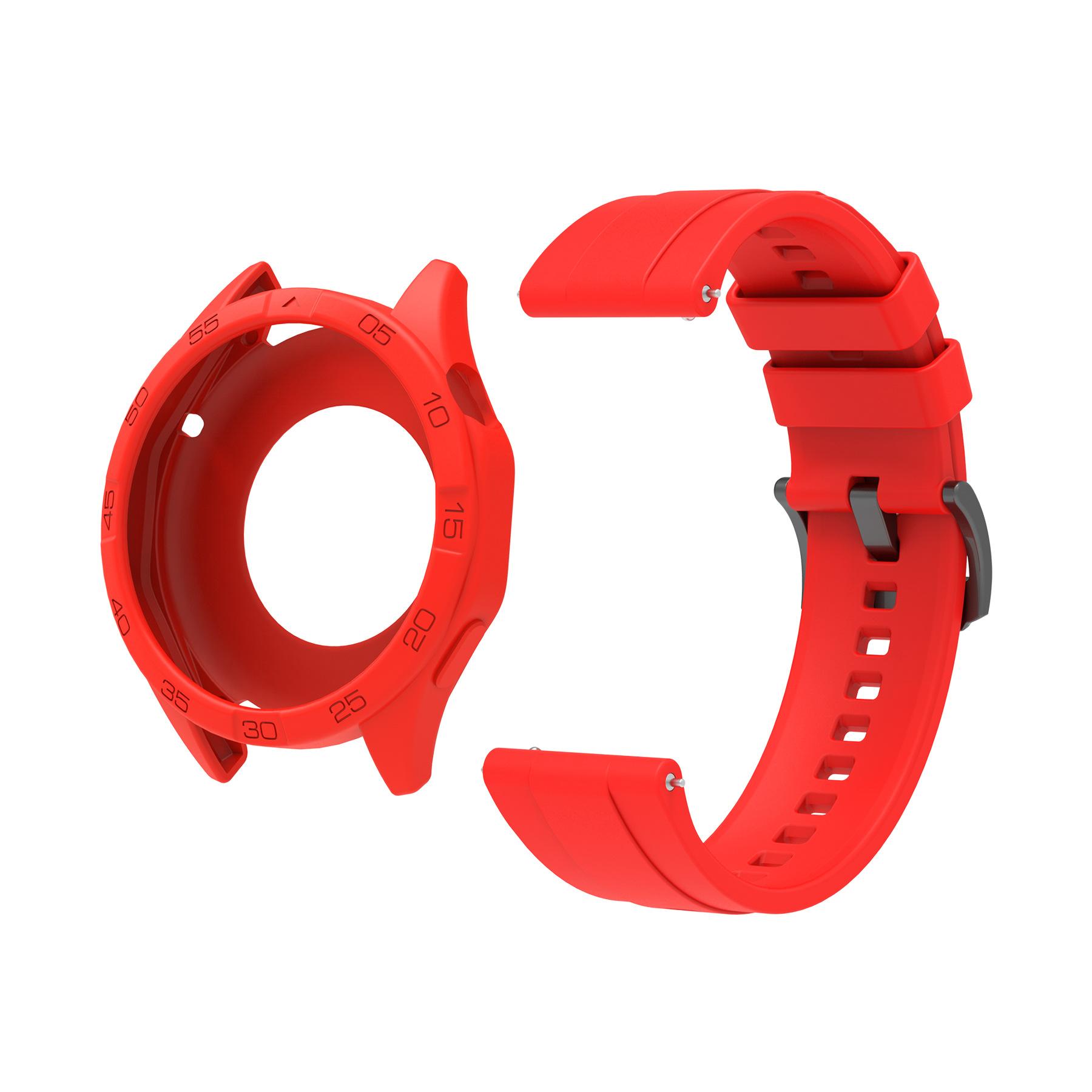 

Силіконовий чохол + Силіконовий ремінець для Huawei Watch GT4 GT5 GT6 46 мм Huawei GT4/5/6 (46mm) червоний
