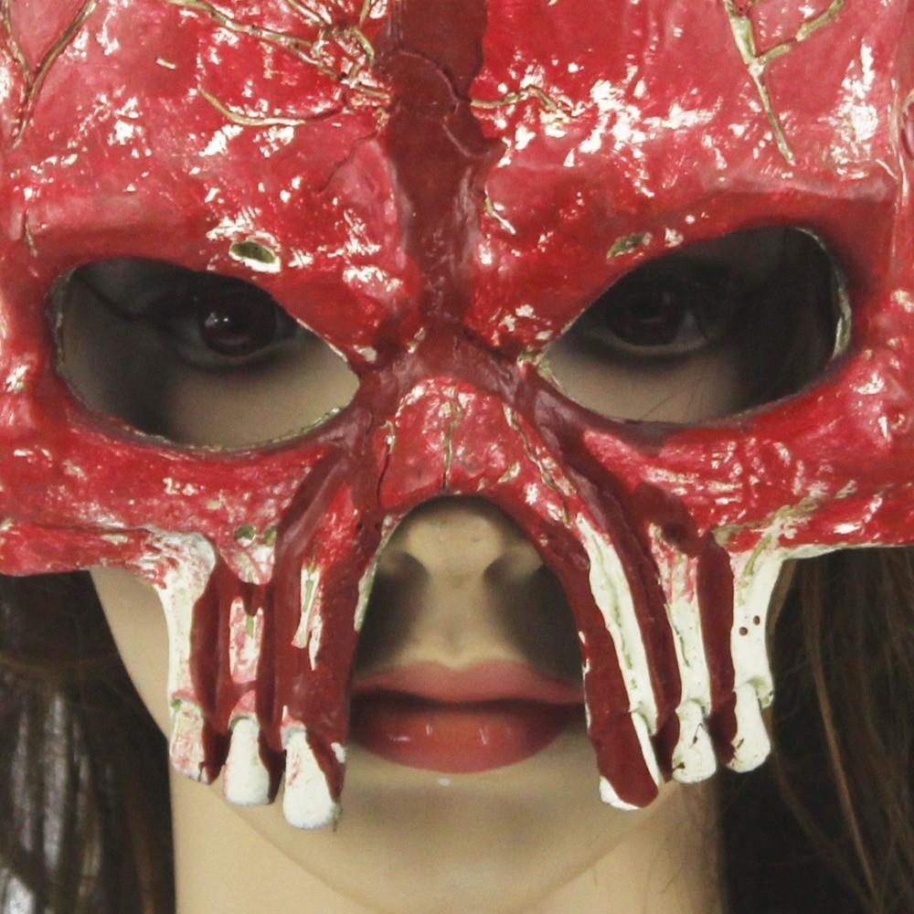 Party Props Halloween Mask Half Face Skeleton Mask Funny Halloween Skull Mask  Men