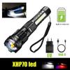 High Power LED Flashlight USB Rechargeable Zoom Tactical Torch 3000M Long Range Powerful Flashlight Fishing Camping Lantern