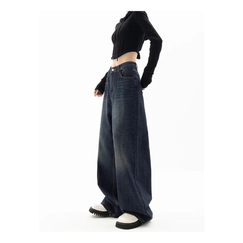 Y2K Vintage High Waist Harajuku Loose Jeans Pants Korean Fashion Women's Grunge Wide Leg Oversized Denim Trouser Female Clothes