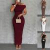 2026 Cute Wavy Pattern One-shoulder Dress - In Stock