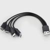 12cm/20cm Short 4 In 1 Multi USB Charging Cable 4 Ports Type-C Splitter Cord 5V 2A For Cellphones Smartphone Tablet