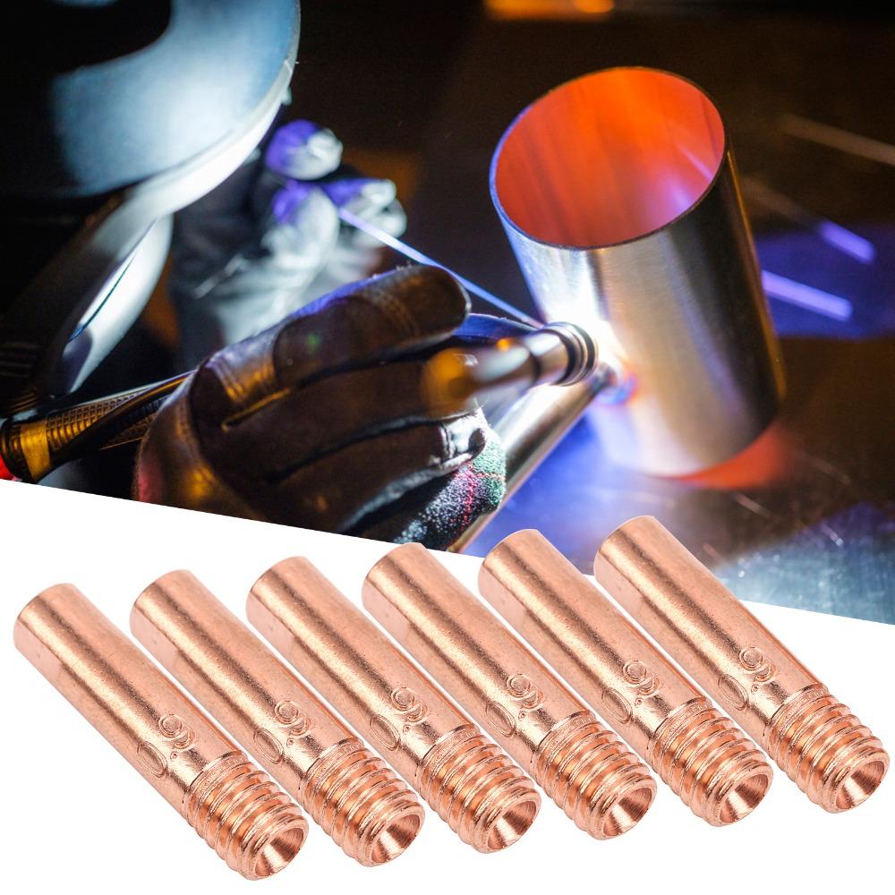 60pcs 0.9mm Diameter Welding Contact Nozzle Copper MIG Welding Torch Tip Metal Fabrication