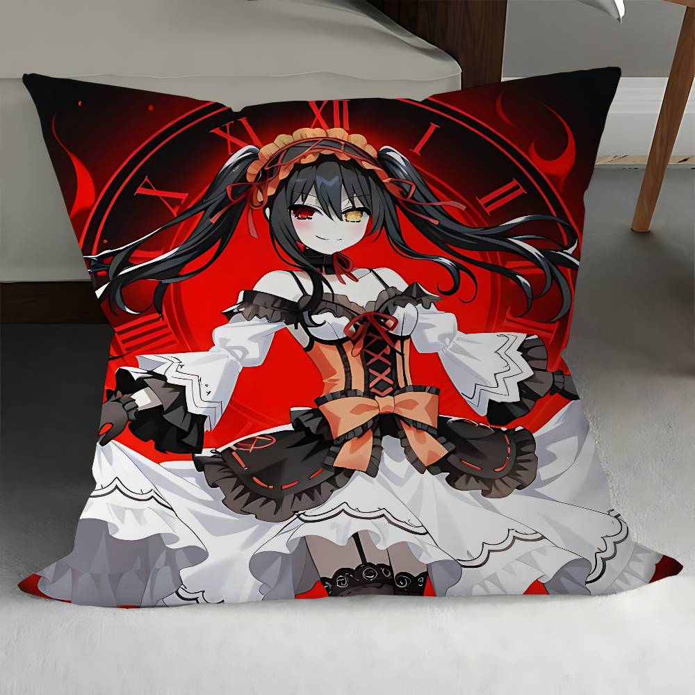 Date A Live Tokisaki-Kurumi Anmie Kuddfodral Bilkastkuddefodral För Soffa Bil Julklapp 40x40cm 45x45cm