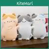 Cute Cartoon Tri Color Cat Plush Toy Pillow For Girls Bedside Comfort And Sleep