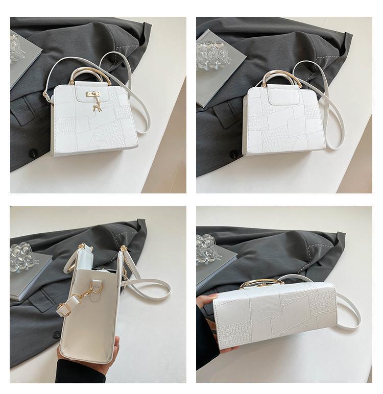 2025 A/W Women's Solid Color Korean-Style Handbag: Simple Crossbody & Single Shoulder Bag for Commuting