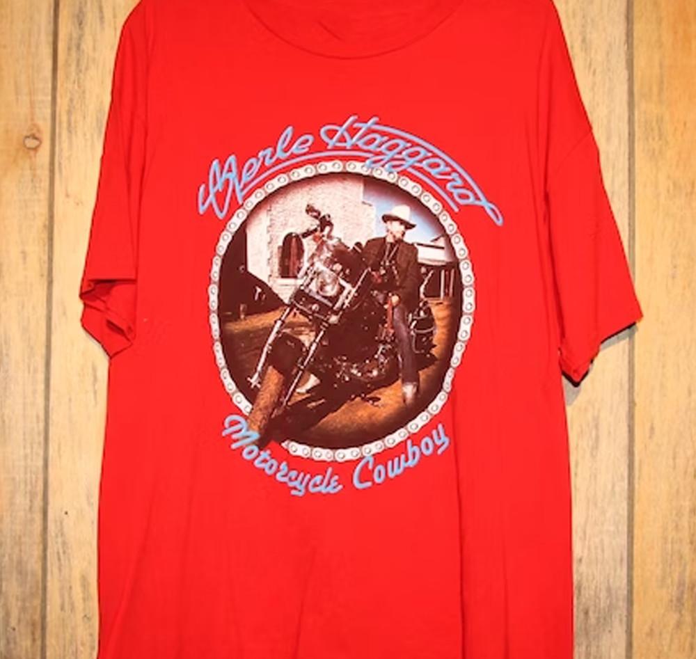 

Merle Haggard Graphic red Tshirt short sleeve All sizes S to 5Xl X189 Unisex T-Shirt XXL