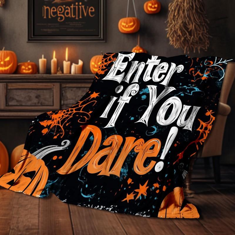 Halloween Print Flannel Blanket Soft Cozy Throw Bed Sofa Plush Fleece 70x100 To 150x200cm