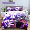 Kakashi Hatake Patterned Pillowcase & Duvet Cover Set Bedroom Decor Bedding Nice Gift Option for Anime Admirers.-TING