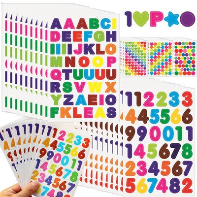 10 Sheets Diary Graffiti Stickers Student Notebook Decoration Heart Number Letter Dot Sticker Scrapbook Albums Self-adhesive
