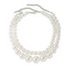 European & American Retro Double Layer Clavicle Pearl Necklace Set