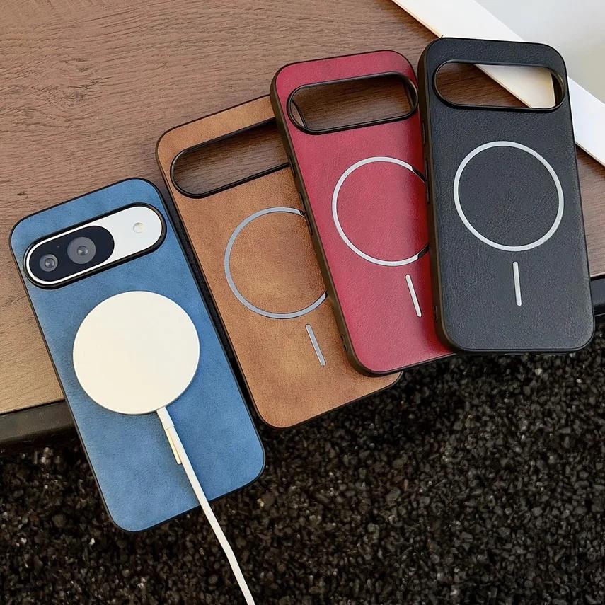 Classic Vintage Pattern Built-in Magnetic Ring Thin Circle Case For Pixel 10 9 Pro XL 9A 8A 7 6A 9 8 7 6 10 Pro Protection Cover