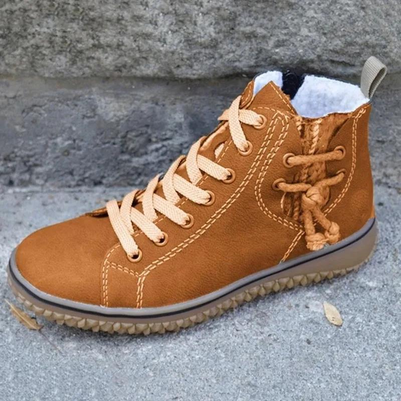 Fashion Boots Winter Woman Boots 2024 Thicken Warm Outdoor Plush Work Shoes Safety Boots Women Ankle Boots  Zapatos De Mujer