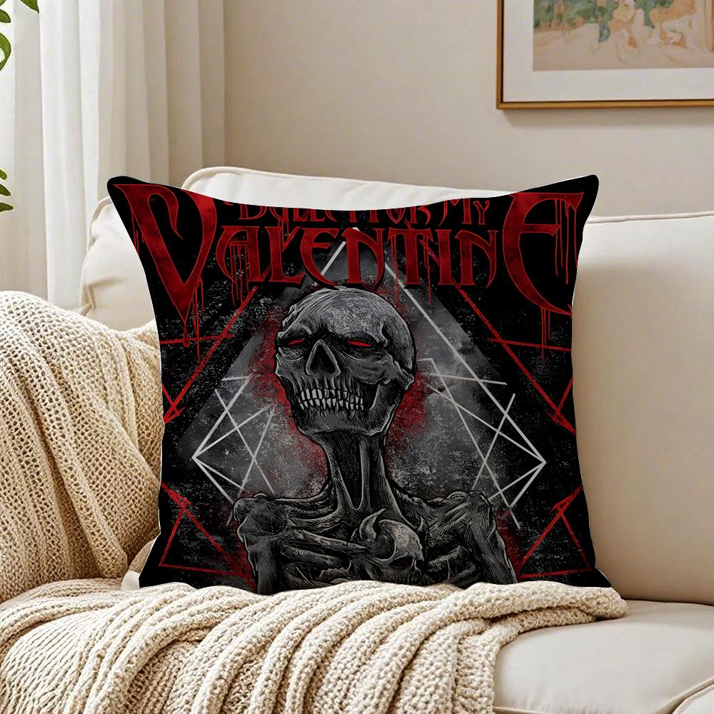 band emotional BBullet for My VValentine Cushion Cover Pillowcase Antidustmite living Room Sofa Decor Cushion Room