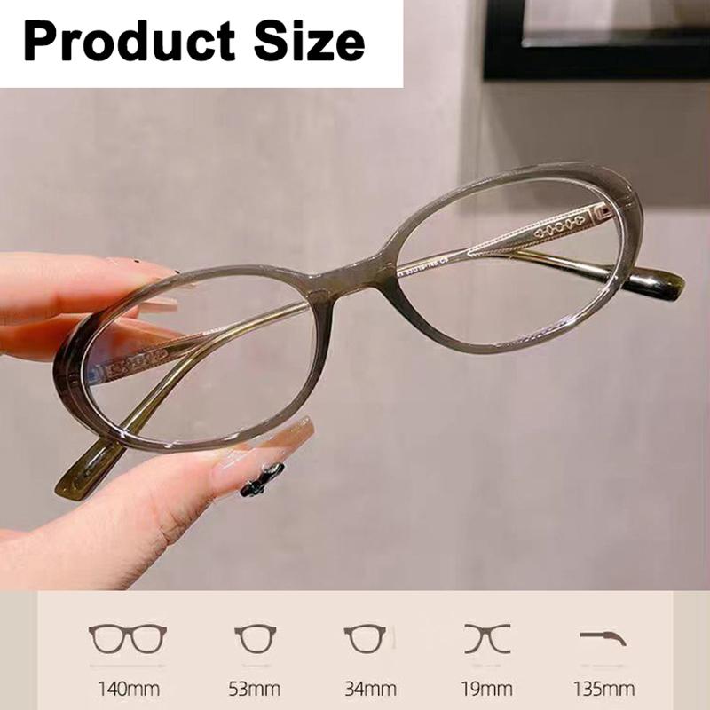 Oval Thick Frame Reading Glasses Fashion Anti Blue Light Optical Eyeglasses Ultralight Presbyopic Glasses for Elderly Women Men