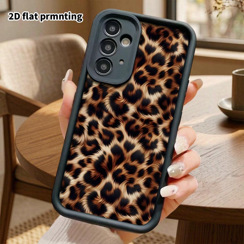 Phone Case: 2D flat, suitable for Samsung Galaxy A34 A35 M05 M06 S20 S22 S21 FE Plus 5G protective case, long-haired leopard print, perfect Christmas